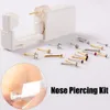 1 Unità Gem Naso Borchie Piercing Pistola Piercer Usa E Getta Sicuro Sterile Piercing Unità Strumento Macchina Kit Orecchino Della Vite Prigioniera Dei Monili Del Corpo