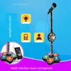 Trummor slagverk barn karaoke sångmaskin mikrofon stativ ljus leksak hjärna träning leksak för barn utbildning leksaker födelsedagspresent 230216