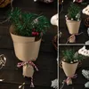 Decorative Flowers Christmas Bouquet Plastic Foam Simulation Pine Needles Cones Red Berry Party Decoration Year Gift