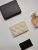 CC Bag Wallets Luxus Mini 19 Caviar Designer-Geldbörsen Kartenhalter Glänzendes perlmuttfarbenes genarbtes Kalbsleder Gestepptes klassisches Kartenpaket Goldfleisch-Hardware-Geldbörse Exquisite Coi