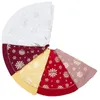 Christmas Decorations Tree Skirt Decorative Three Layer Cotton White Apron