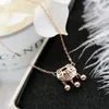 Anklets YUN RUO Fashion Rose Gold Color Anklet Lucky Longevity Lock Chain Woman 316 L Stainless Steel Jewelry Top Quality Not Fade 2023