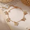 سحر سلسلة الفراشات في Anklets Vagzeb للنساء سوار Gold Silver Color Onkle على المجوهرات البوهيمية