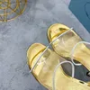 Sandali Sandali europei e americani sandali open-toe scarpe col tacco alto trasparenti da donna 9cm produzione classica in pelle di moda taglia standard 35-41 J230525