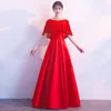 Vêtements ethniques Sexy Élégant Slim Chinois Mariage Toast Robe Fleur Soirée Robe Améliorée QipaoVestidos Taille S-XXXL