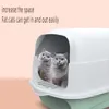 Other Cat Supplies Litter Box Fully Enclosed Spillproof Deodorant Toilet Two-Way Shovel Large Capacity Closed Sandbox 230216