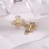 Boucles d'oreilles créoles Fashion 2023 Cold Sex Style Light Luxury Flower