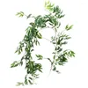 Decorative Flowers 1.7m Artificial Willow Leaf Wedding Ceiling Layout Indoor Plants Air Conditioning Pipe Decoration Rattan