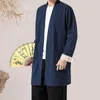 Men's Trench Coats Mens Coat Jacket Plus Size 4XL 5XL Kimono Casual Long Cardigan Male Solid Color Autumn Outerwear Tops