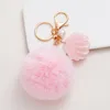 Keychains Korean Version Of Plush Keychain Soft Fur Imitation Ball Car Shell Velvet Handbag Pendant