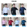 Camisas de vestir para hombres BROWON Tamaño M-8XL Manga larga Cuello vuelto Color sólido Camisa de trabajo de negocios Slim Fit Ropa antiarrugas 230216