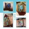 Braccialetti con ciondoli RH Designer Donna Vegan Boho Bracciale fatto a mano con pietre naturali miste 5 fili Wrap Jewelry DropShip 230215