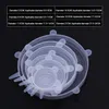 DHL Ship 6PCS per Set Silicone Stretch Suction Pot Lids Food Grade Silicone Fresh Keeping Wrap Seal Lid Pan Cover Kitchen Accessories FY2489 bb0216