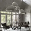 Nordic Dining Room Chandelier Modern Simple Atmosphere Living Room Bedroom Study Bar Stairs Design Fabric LED Decor Hanging Lamp