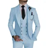 Men's Suits Latest Wedding Groom For Men 3 Piece Set Slim Fit Double Breasted Vest Man Formal Party Male Suit Trajes De Hombre