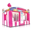 5mx4m Multi Fenêtre Double Cabine Gonflable Carnaval Snack Concession avec Toit Modèle de Crème Glacée pour la Journée des Enfants en Vente