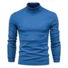 Men's Sweaters Winter Turtleneck Thick Men's Sweater Casual Turtle Neck Solid Color Quality Warm Slim Pullover Men