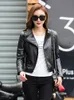 Couro de couro feminino Faux Leather Fitaylor Spring Autumn Women Punk Leather Jacket Pu Faux Leather Jackets Basic Bomber Leather Motorcycle Black Casal 230216