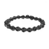 Strand Stenya Black Skull Men Bracelets Stretch Cord BBRACELET JOENS ELÁSTICA NATURANTE DE PEDRAS PULSERAS BIJOUX TRENDY