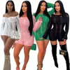 Designer backless Rompers Women Spring Summer Long Sleeve Jumpsuits Hollow Out See Through Playsuits Trendy Overalls Club Wear Wholesale Party 9273