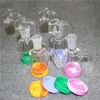 Hookah Glass Ash Catcher With quartz banger Female Male 14mm 18mm Joint Ashcatcher bong Silicone Container