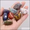 Charms Reiki Healing Irregar Energy Stone Róż White Crystal wisiorek do akcesoriów naszyjnika biżuteria tworzy wyniki dostawy dhdod