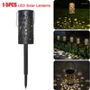 1-5pcs LED Solar Moon Star Star Hollow Lawn Lamp مقاومة للماء في الهواء الطلق زخرفة الإضاءة