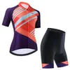 Cykeltröja Set Women's Cycling Set Summer Outdoor Sport Bicycle Wear Clothing Breattable Cykelkläder MTB Cykeldräkt V22