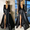 Сексуальные Bling Black Spell Side Promply Proms African Long Roolves v Nece Seciend Top Top Line Special Encome Prom Honeds Вечерние vestidos bc12959