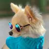 Hundebekleidung, Haustierbrille, niedliche Retro-runde Katzen-Sonnenbrille, reflektierend, für kleine Hunde und Katzen, PO-Requisiten-Zubehör