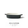 Plates European Cheese Baked Rice Bakeware Baking Oven Ceramic Western Plate Steak Salad Snack Kitchen Utensils Porcelain