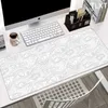 Tapis de souris Repose-poignets 90x40 cm Grand tapis de souris de jeu noir et blanc Gamer grand tapis de souris ordinateur de jeu bord de verrouillage tapis de souris clavier bureau tapis de souris T230215