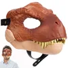 Party Masks 3D Dinosaur Mask Role Play Props Performance Headgear Jurassic Raptor Dino Festival Carnival Gifts 230216