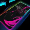 Mouse Pads Wrist Rests Valorant RGB Mouse Pad Gaming Mat Gamer XXL Large Mousepad LED Luminous Game Desk Pads Non-slip Rubber Backlit Mouse Mat T230215