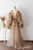 Robe de demoiselle d'honneur maternité col en V robe pour femmes enceintes dentelle Tulle femmes Po accessoires Designer manches Maxi grossesse Shoot