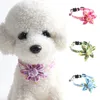Colliers pour chiens mignon petit collier de chat avec fleur fille réglable PetPuppy Pitbull carlin collier pour animaux de compagnie accessoires