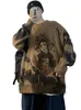 Men's Sweaters Tie Dyed Printed Round Neck Sweater Men Women Couples Knitted Pullover Peking Opera Mask Streetwear Tops