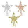 Christmas Decorations Tree Top Star Treetop Glitter For Xmas Desk Decoration