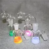 Narghilè Glass Ash Catcher con quarzo banger 7ML Contenitore in silicone 14MM 18MM giunto per bong in vetro pipa ad acqua piattaforma petrolifera ashcatcher