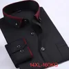 Men's Dress Shirts Spring Men wedding shirt Formal long sleeve plus size big 3XL 4XL dress shirts Pink formal navy blue 9XL 10XL 14XL Blouse black 230216