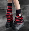 Chaussettes Bonneterie Mikumn Harajuku femmes hiver jambières chaussettes fille japonaise gothique rayé étoiles tricoté plus chaud longues chaussettes Punk couvre-pieds 230215