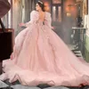 Vestidos de baile rosa de quinceanera charmos