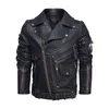 Chaquetas para hombres DIMUSI Chaqueta de cuero para hombre de invierno Hombres Moda Motocicleta PU Chaqueta de cuero Cool Cremallera Bolsillos Abrigos de cuero Ropa 230215