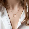 Pendant Necklaces Simple Elegant Lock Shaped Geometric For Women Vintage Heart Round Flower Charms Jewelry Gift YN355