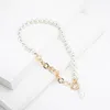 Pendant Necklaces Vintage Baroque Pearl Chain For Women Geometric Stitching Irregular OT Buckle Punk Party Jewelry