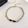 Collier ras du cou Style lunettes attrayant, clavicule avec cristal pour femmes, bijoux, vente en gros