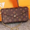 Multi Feliciie Pochette Women Bags Torby Portfel Portfel Skórzane torebki na ramię Wysokiej jakości torebka z kwiatami torba crossbody