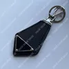Fashion Keychains Mens Designers Keychain Keyrings For Woman Stainless Steel Black Leather Luxury Key Chains Lanyards Car Key Ring Bag Charm