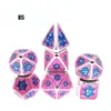 DICE Games 7pcs/Set Metal Star Sky Series Board Game Polyedral Playing Dices Set D4 D6 D20 met retailpakket A50 A32 Drop Lever DHDPQ