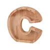 Wooden Money Storage Jar Transparent Money Saving Box 26 English Alphabet Letter Piggy Banks DIY Creative Gift U0304